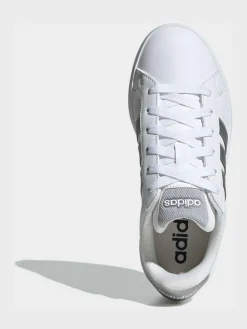 Best adidas White/Silver Grand Court 3.0 Junior Trainers