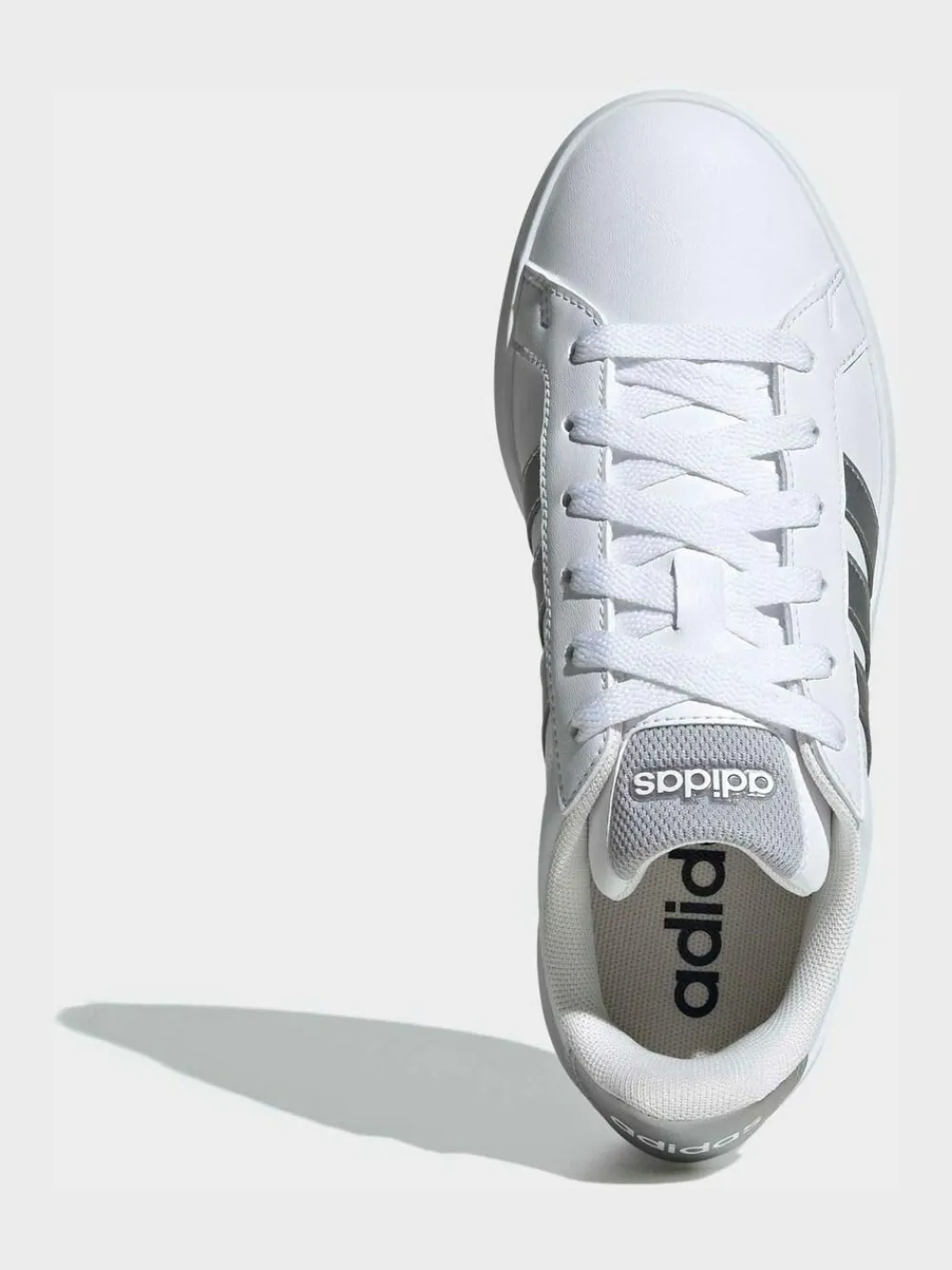 Best adidas White/Silver Grand Court 3.0 Junior Trainers