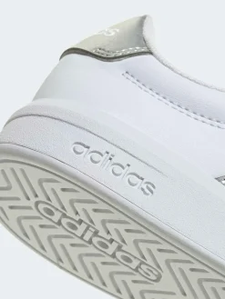 Best adidas White/Silver Grand Court 3.0 Junior Trainers