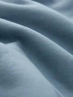 Clearance Next Heavyweight Washed Quarter Zip Sweatshirt Airforce Blue