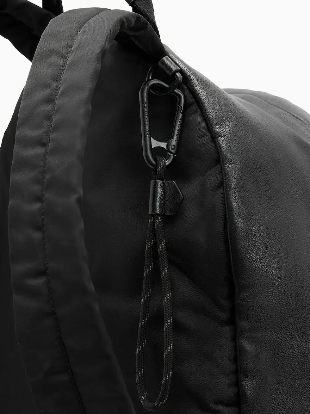 Hot All Saints AllSaints Black Carabiner Backpack