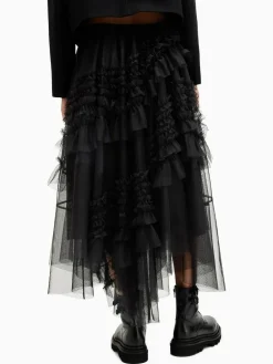 Sale All Saints AllSaints Jen Tulle Skirt Black