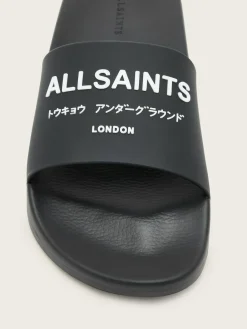 Outlet All Saints AllSaints Underground Sliders Black