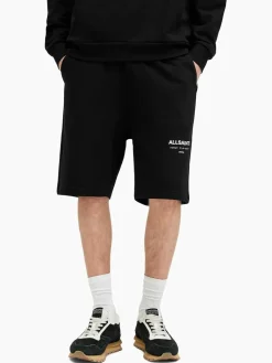 Online All Saints AllSaints Black Underground Black Relaxed Fit Sweatshorts
