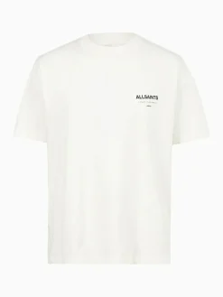 All Saints AllSaints White Underground Oversized Cotton Crew Neck T-Shirt