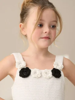 Angel & Rocket Black Illiana Crochet Linen Jumpsuit