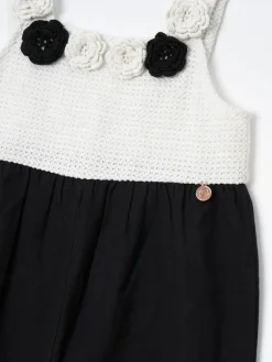 Angel & Rocket Black Illiana Crochet Linen Jumpsuit