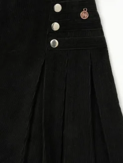 Online Angel & Rocket Black Lucile Cord Pleated Skirt