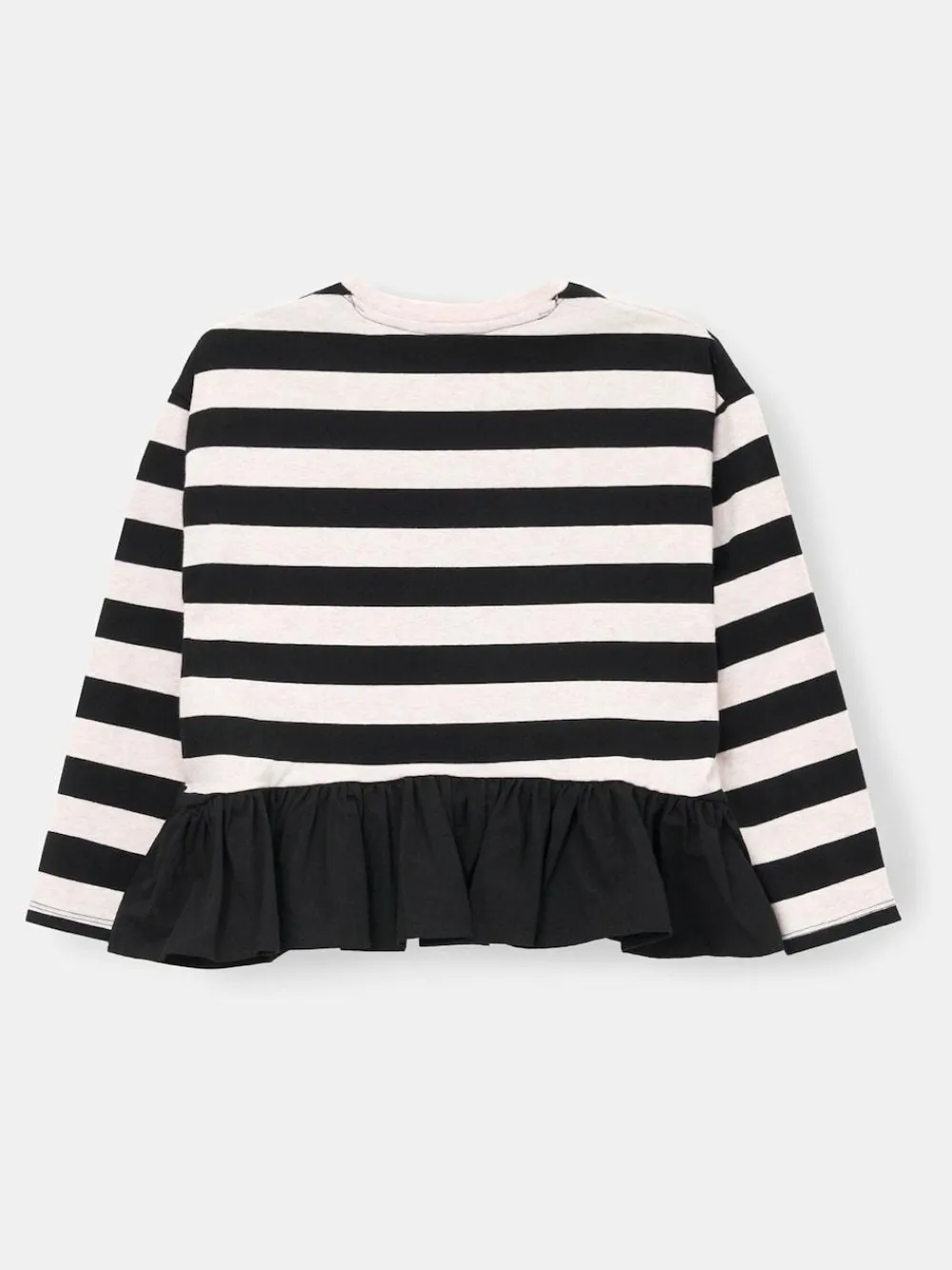Online Angel & Rocket Black Marley Stripe Peplum T-Shirt