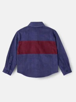 Best Angel & Rocket Blue Andres Panel Cord Overshirt