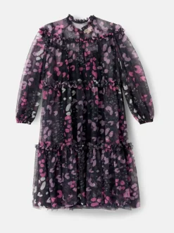 Angel & Rocket Blue Cara Printed Mesh Dress^ Occasionwear