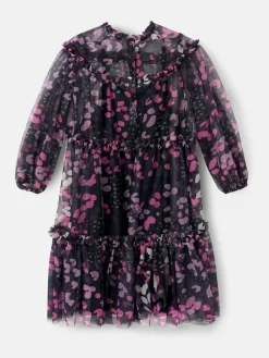 Angel & Rocket Blue Cara Printed Mesh Dress^ Occasionwear