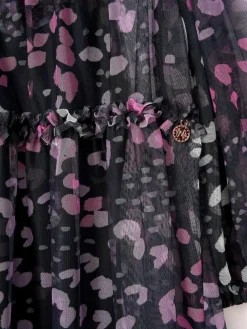 Angel & Rocket Blue Cara Printed Mesh Dress^ Occasionwear