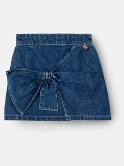 Angel & Rocket Blue Casey Denim Bow Aline Skirt^ Shorts & Skirts