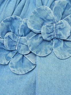 Best Angel & Rocket Blue Eden 3D Flower Denim Skirt