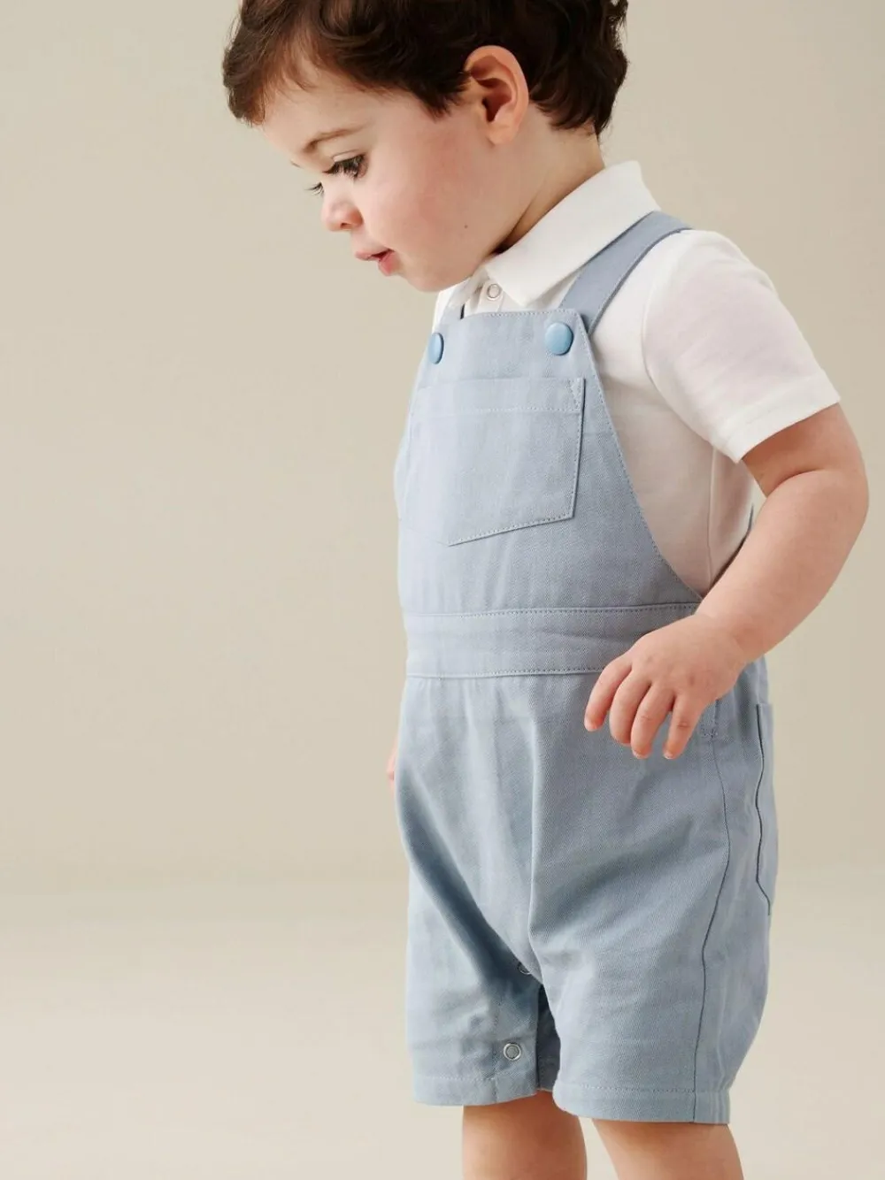 Angel & Rocket Blue Jaxson Dungaree Shorts Set^BOY Dungarees