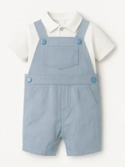 Angel & Rocket Blue Jaxson Dungaree Shorts Set^BOY Dungarees