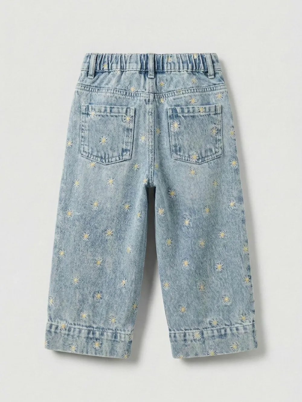 Online Angel & Rocket Blue Kiki Embroidered Daisy Wide Leg Jeans