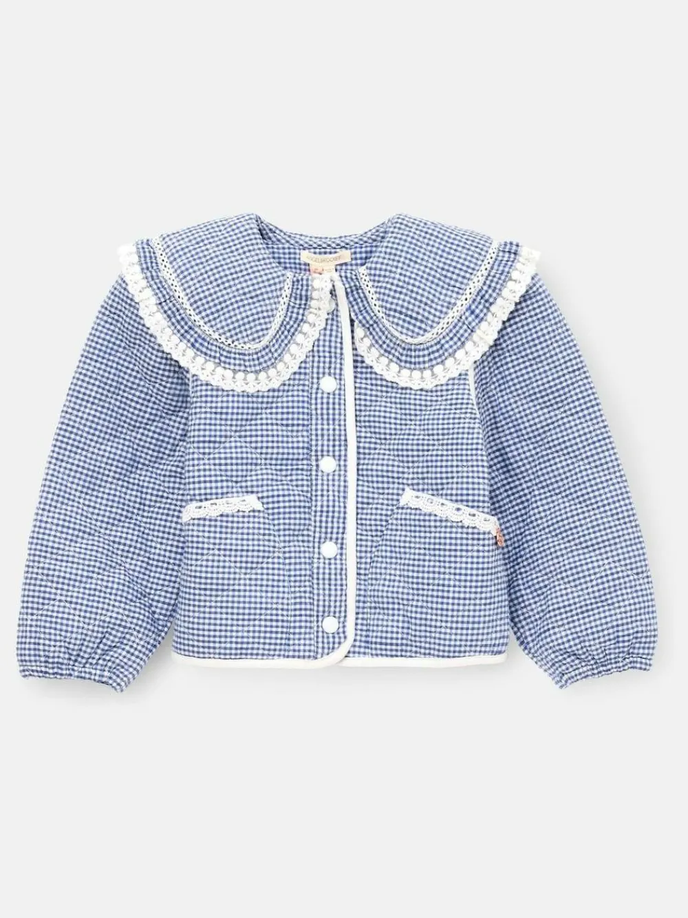 Hot Angel & Rocket Blue Lottie Quilted Lace Trim Collar Jacket