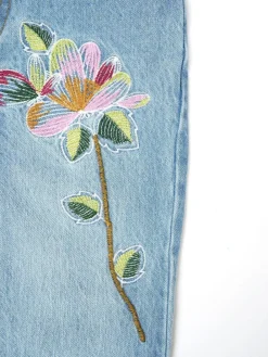 Angel & Rocket Blue Millie Embroidered Flared Denim Jeans^ Jeans