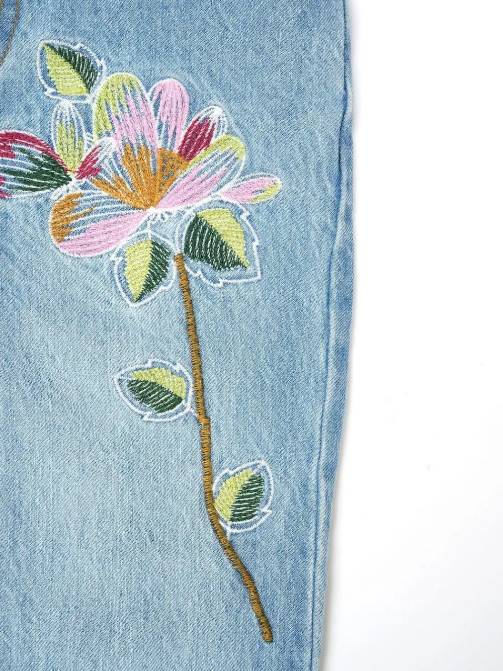 Angel & Rocket Blue Millie Embroidered Flared Denim Jeans^ Jeans