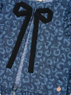 Angel & Rocket Blue Petra Leopard Print Denim Gilet^ Jackets & Coats|Snowsuits & Coats