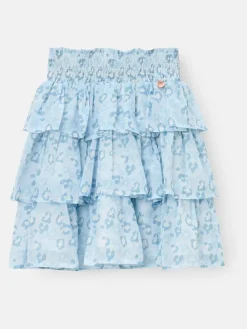 Angel & Rocket Blue Polly Leopard Print Ra Ra Skirt