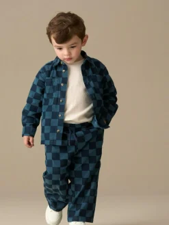 Best Angel & Rocket Blue Tommy Cord Check Shirt