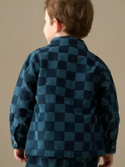 Best Angel & Rocket Blue Tommy Cord Check Shirt