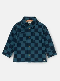 Best Angel & Rocket Blue Tommy Cord Check Shirt