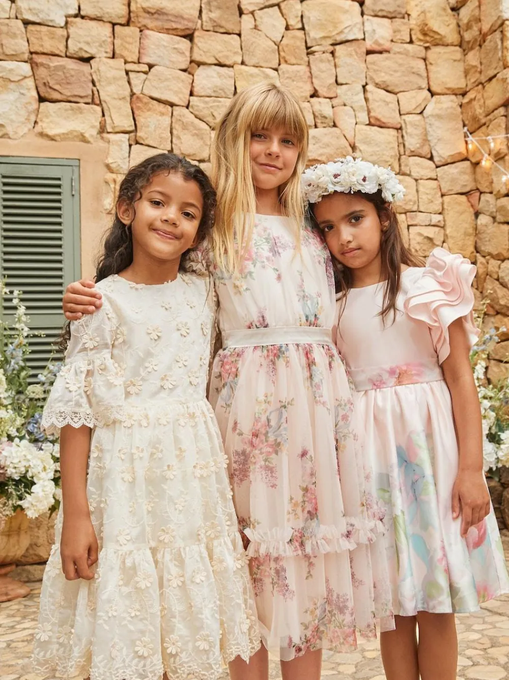 Angel & Rocket Cream Delphine Embellished Swing Dress^ Occasionwear