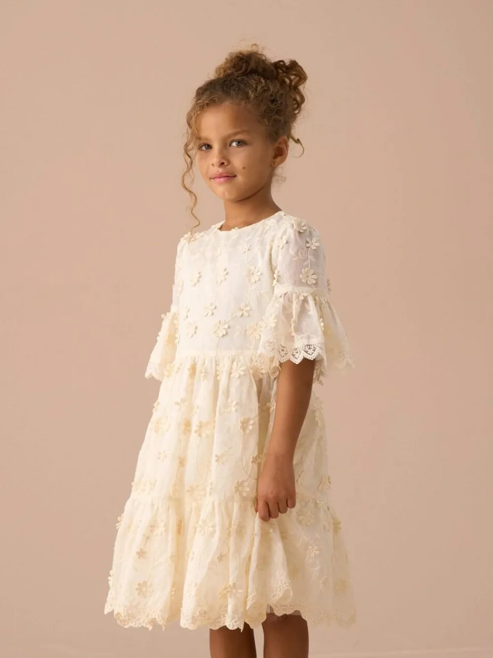 Angel & Rocket Cream Delphine Embellished Swing Dress^ Occasionwear