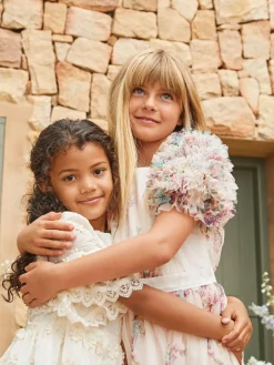 Angel & Rocket Cream Delphine Embellished Swing Dress^ Occasionwear