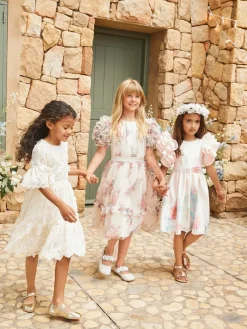 Angel & Rocket Cream Delphine Embellished Swing Dress^ Occasionwear