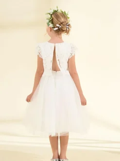 Sale Angel & Rocket Cream Esme Lace Bodice Dress