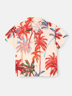 Clearance Angel & Rocket Cream Tyler Bright Palm Short Sleeve Shirt