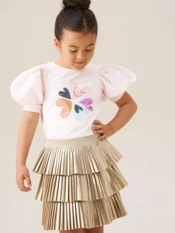 Angel & Rocket Lucile Metallic Tiered Rara Skirt^ Shorts & Skirts