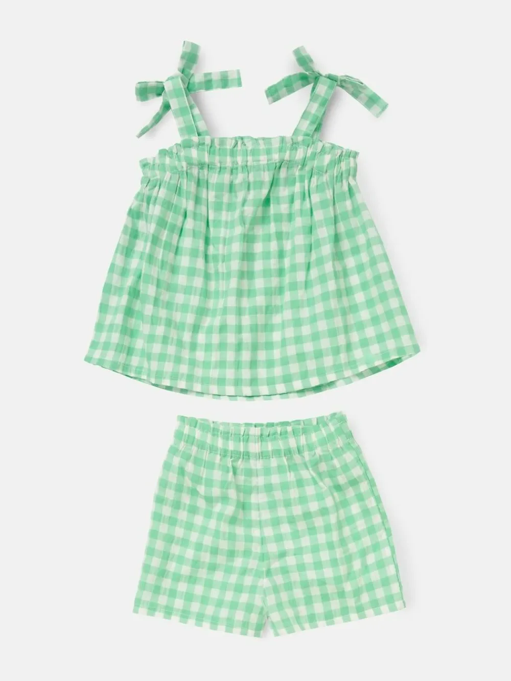 Angel & Rocket Green Connie Gingham Top and Shorts
