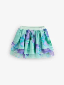 Best Angel & Rocket Green Lois Mint Floral Tutu And Frill Sleeve Bodysuit Set