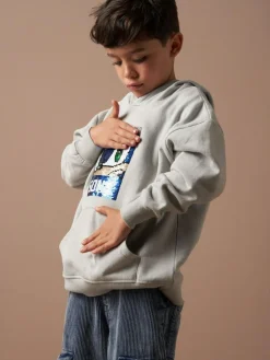 Angel & Rocket Grey Sonic Sequin 100% Cotton Hoodie^BOY Sweatshirts & Hoodies