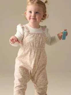 Online Angel & Rocket Nude Nellie Animal Print Cord Dungaree & Bodysuit