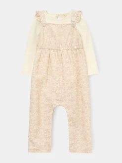 Online Angel & Rocket Nude Nellie Animal Print Cord Dungaree & Bodysuit