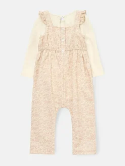 Online Angel & Rocket Nude Nellie Animal Print Cord Dungaree & Bodysuit