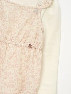 Online Angel & Rocket Nude Nellie Animal Print Cord Dungaree & Bodysuit