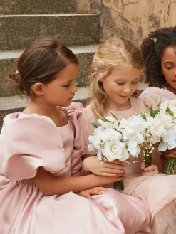 Angel & Rocket Pink Clara Pleated Mesh Corsage Dress^ Occasionwear