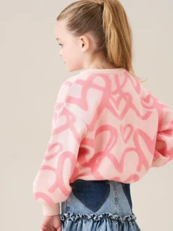 Angel & Rocket Pink Harlow Heart Jumper^ Knitwear & Sweaters|Knitwear