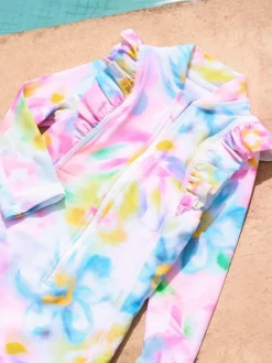 Angel & Rocket Pink Jodie Multi Sunsafe Print Toddler Swimsuit