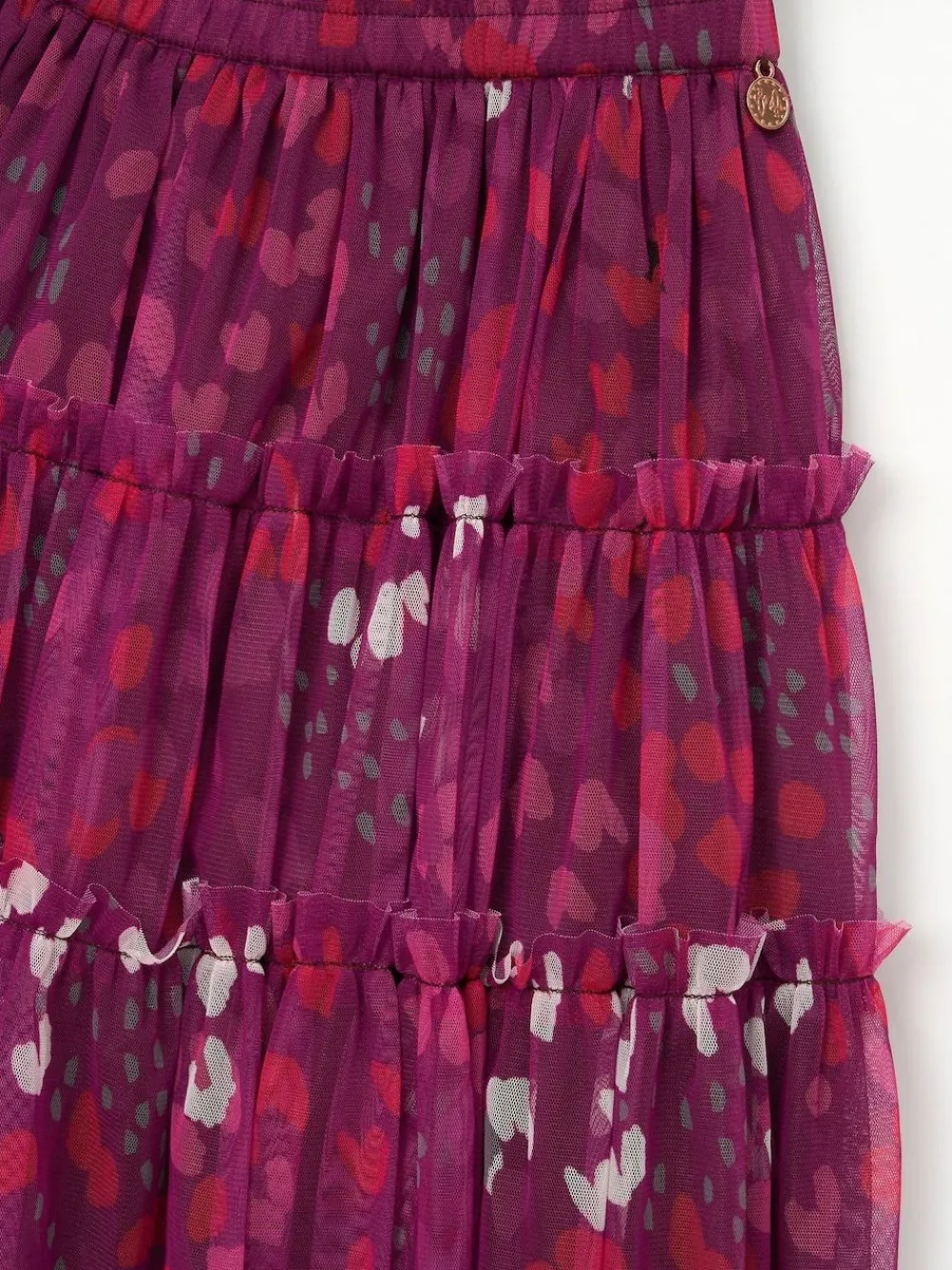 Outlet Angel & Rocket Mae Floral Print Mesh Skirt Pink