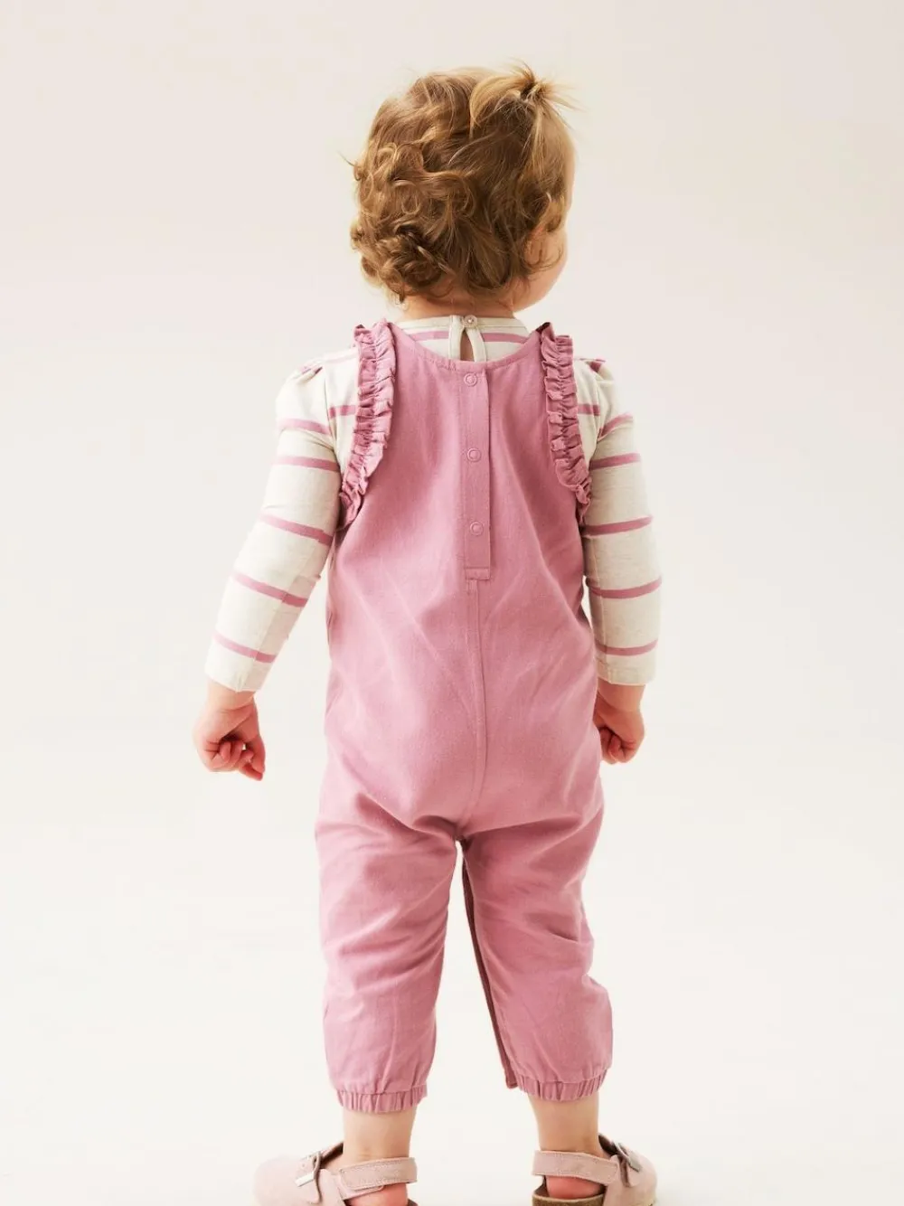 Angel & Rocket Pink Mila Frill Shoulder Dungaree And Print Bodysuit^ Jumpsuits & Playsuits