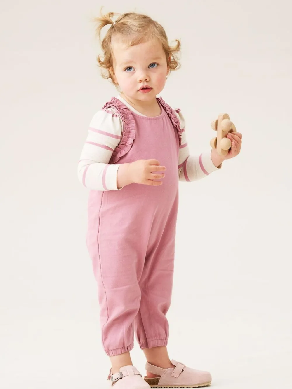 Angel & Rocket Pink Mila Frill Shoulder Dungaree And Print Bodysuit^ Jumpsuits & Playsuits